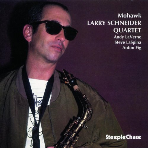 CD cover featuring Larry Schneider with saxophone, text listing quartet members.