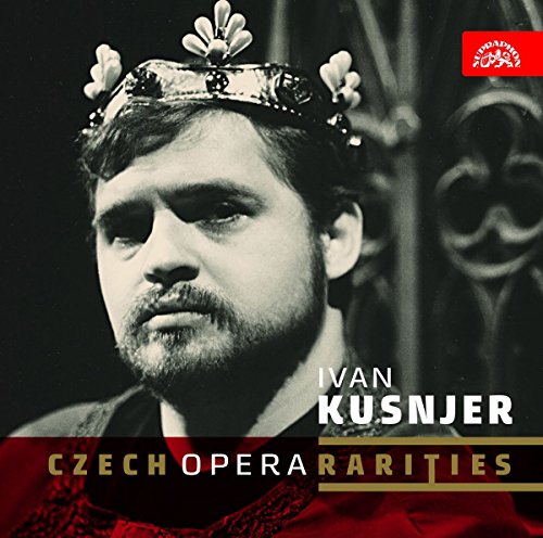 Black and white portrait of Ivan Kusjner with a crown, CD cover art.