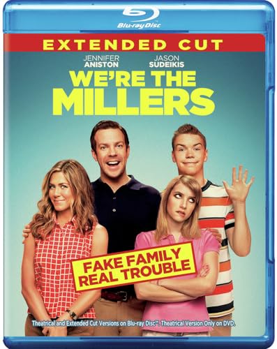 “We’re The Millers” Blu-ray case featuring Jennifer Aniston, Jason Sudeikis, and cast.