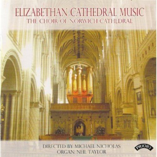 CD cover for “Elizabethan Cathedral Music” featuring a cathedral interior.
