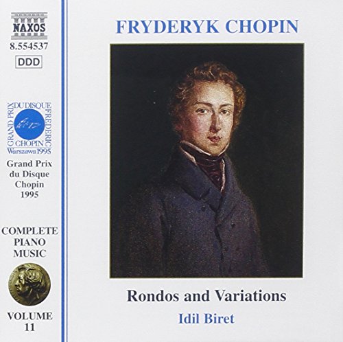 CD cover featuring a portrait of composer Frédéric Chopin and text details.