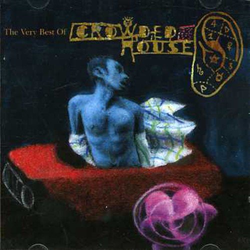 Crowded House album cover: surreal blue figure in a red landscape.