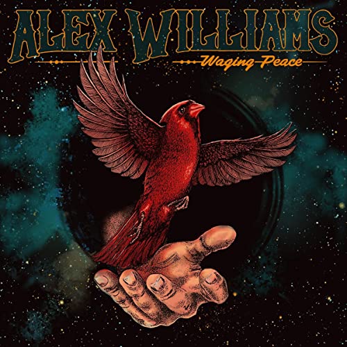 CD cover: red cardinal taking flight from a hand, starry background.