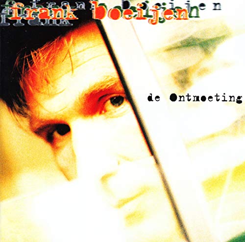 Close-up of a man's face partially obscured by a diagonal line on album cover.