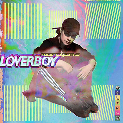 Album cover for Meemo Comma’s “Loverboy” featuring a seated artist.