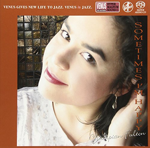CD cover featuring a portrait of a woman with text “Sometimes I’m Happy”.