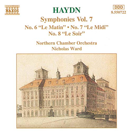 CD cover for Haydn Symphonies, Vol. 7, featuring a building illustration.