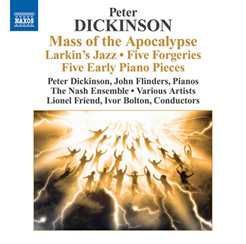 CD cover for Peter Dickinson’s “Apocalypse” with stormy, dramatic imagery.