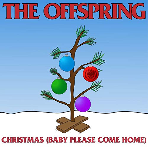 The Offspring Christmas single cover featuring a cartoon decorated tree.