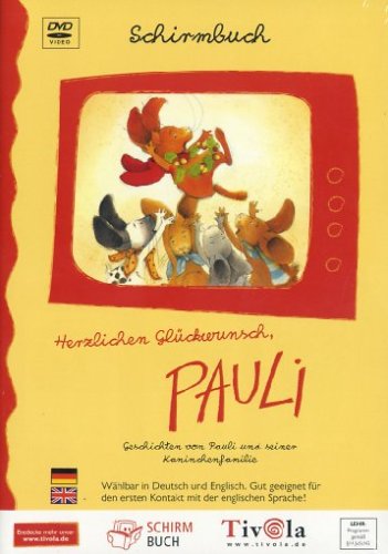 DVD cover for "Herzlichen Glueckwunsch Pauli" featuring illustrated rabbits.