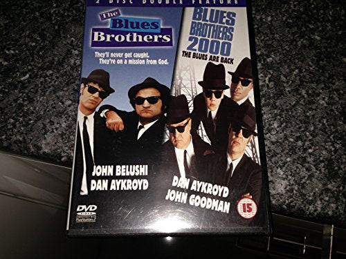 DVD cover for "The Blues Brothers" and "Blues Brothers 2000" films.