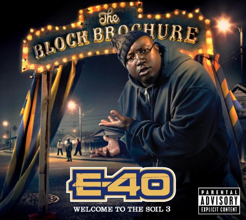 E-40 album cover featuring the artist under a lit marquee sign.