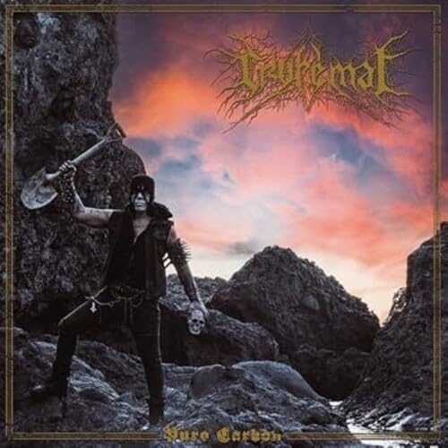 CD cover: dark figure with axe against a rocky, sunset landscape.