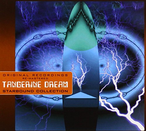 CD cover for Tangerine Dream’s “Starbound Collection” with abstract blue and orange design.