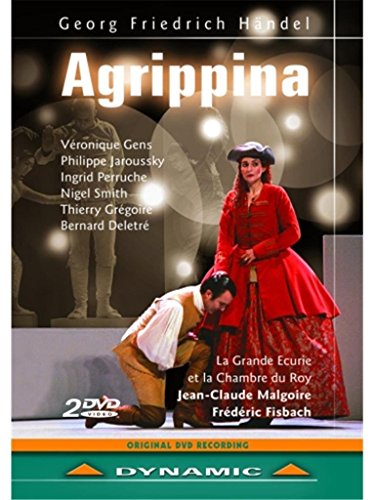 DVD cover for Handel’s Agrippina opera featuring performers in costume.