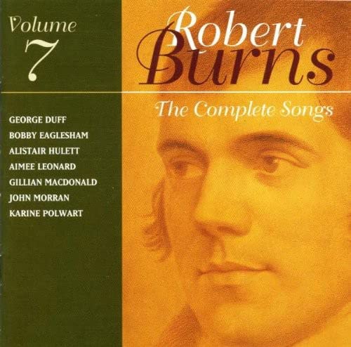 CD cover for Robert Burns' songs, featuring a portrait and text.