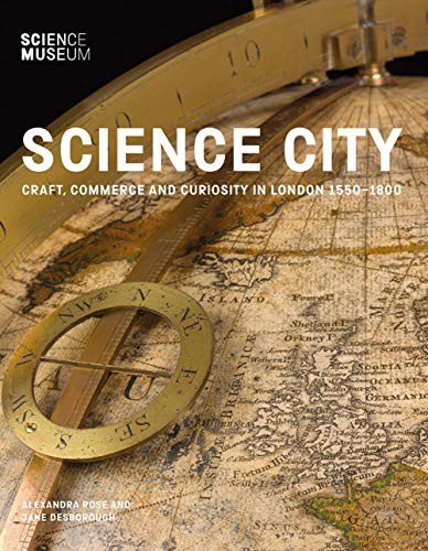 Book cover featuring a brass navigational instrument over an antique map of Britain.