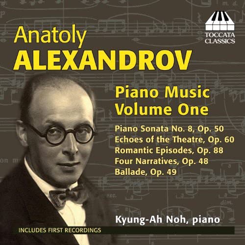 CD cover for Alexandrov's Piano Music Vol. 1, featuring a portrait.