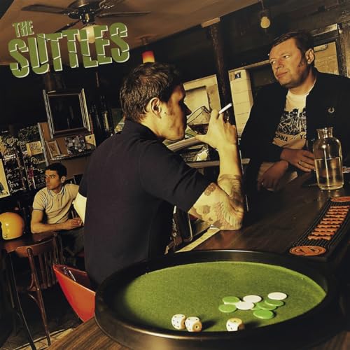 Vinyl album cover featuring two men in a dimly lit bar scene.
