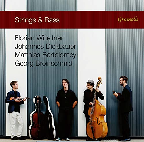 CD cover featuring four musicians with string and bass instruments.