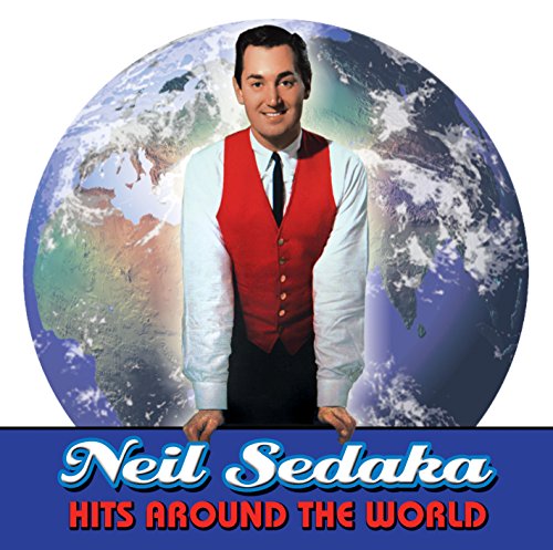Neil Sedaka album cover with a globe background and artist portrait.