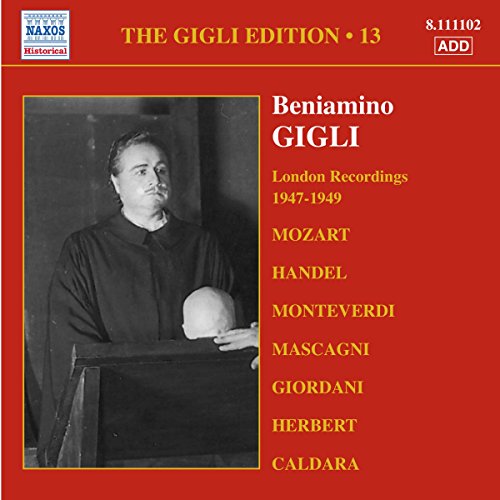 CD cover for Beniamino Gigli’s “London Recordings 1947-1949” with his portrait.