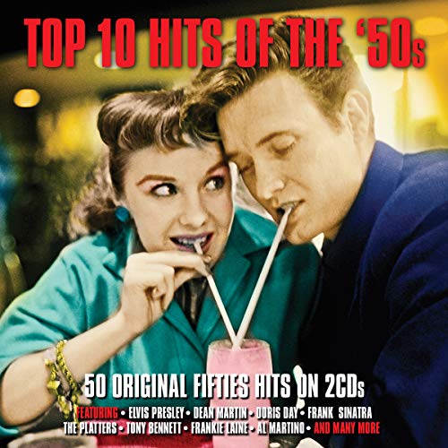 CD cover featuring a 1950s couple sharing a milkshake.
