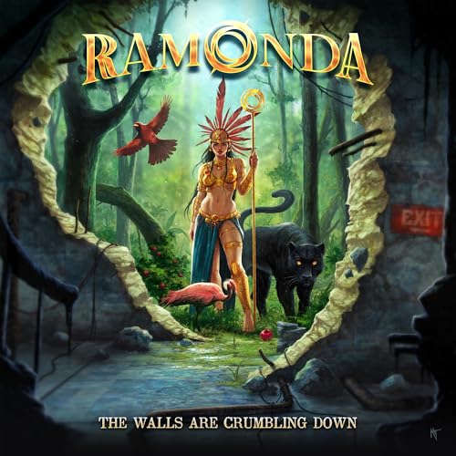 CD cover: woman with panther in crumbling forest, title “Ramonda”.