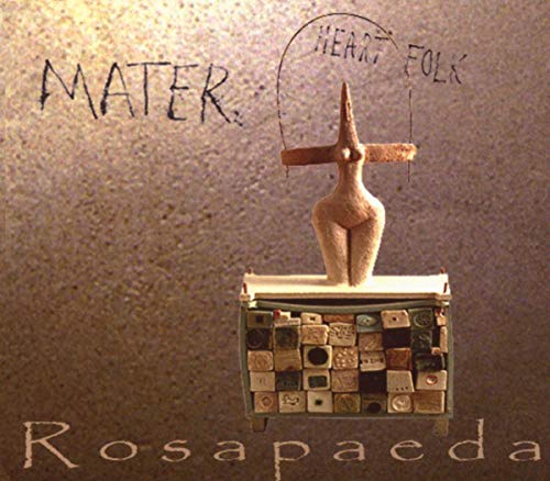 CD cover for Rosapaeda’s “Mater” featuring a sculpted figure on a box.