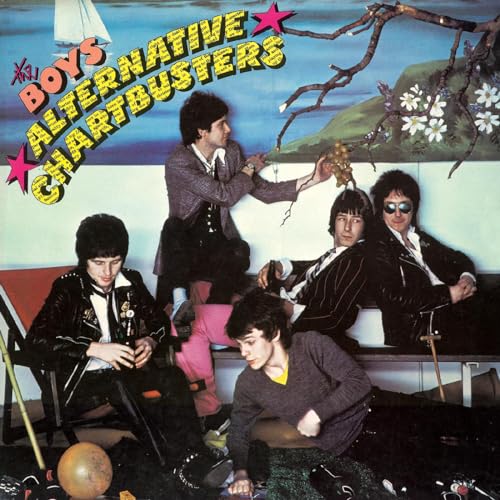 Vinyl album cover featuring four men in 1970s attire, with a painted landscape.