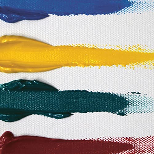 Colorful paint strokes on a white textured surface, abstract art.