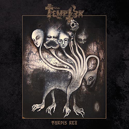 CD cover art: dark, surreal illustration of faces and a beast.