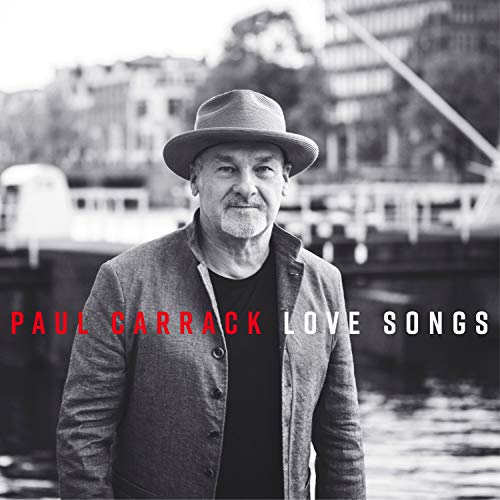 Paul Carrack album cover: black and white portrait with red text.