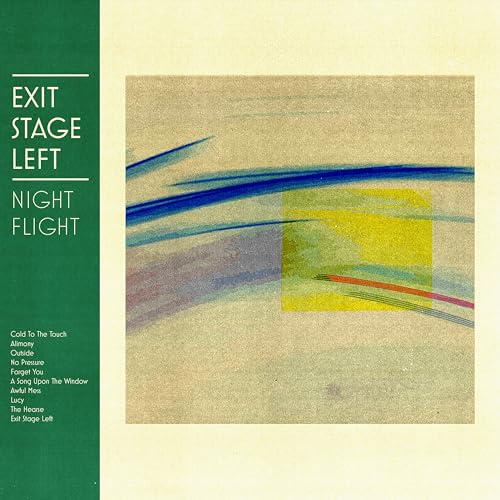 Album cover for “Night Flight - Exit Stage Left” with abstract painting.