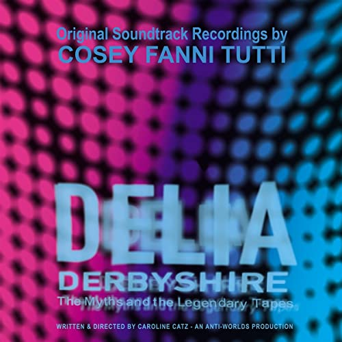 Vinyl record cover with pink and blue halftone pattern, “DELIA” in large text.