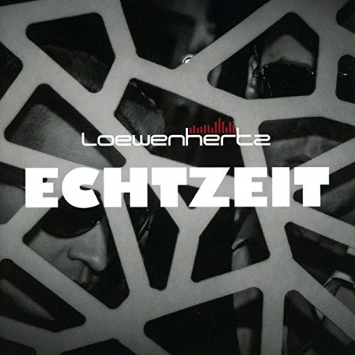 CD cover for Loewenhertz’s “Echteit” with abstract geometric and facial imagery.