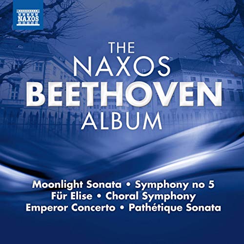 CD album cover for Beethoven’s works by Naxos, with building image.