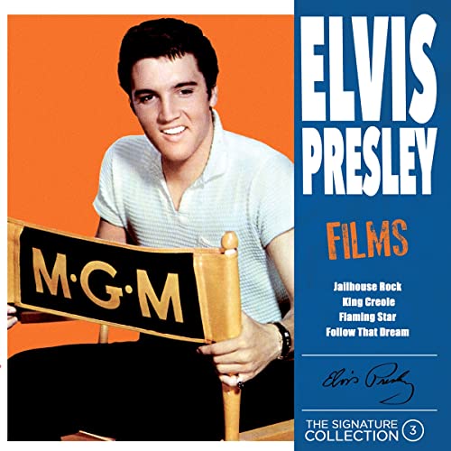 Elvis Presley "Films" CD cover featuring a young Elvis and MGM logo.