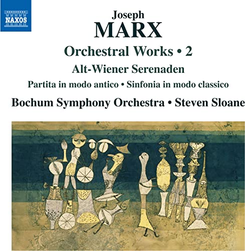 CD cover for Joseph Marx orchestral works, featuring abstract figures.