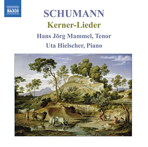 CD cover for Schumann's Kerner-Lieder featuring a pastoral landscape.