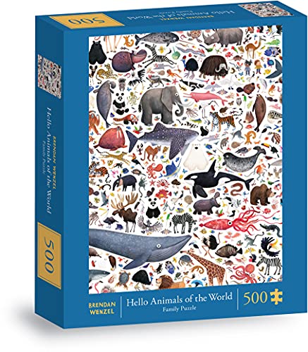 Hello Animals Of The World 500-piece Family Puzzle