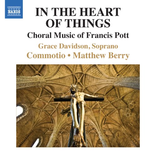 CD cover: Crucifixion sculpture within a vaulted, stone ceiling.