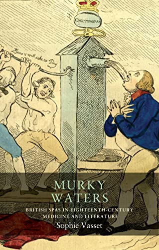 Book cover: “Murky Waters” depicts 18th-century spa treatment caricature.