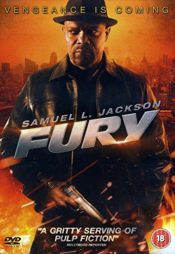 DVD cover for "Fury" featuring Samuel L. Jackson holding a gun.