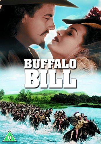 DVD cover for "Buffalo Bill" featuring a couple and cavalry scene.