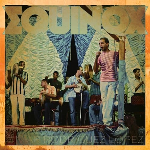 Album cover for Omar Rodríguez-López’s “Equinox” featuring a group of people.