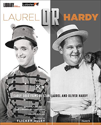 Blu-ray cover featuring black and white portraits of Stan Laurel and Oliver Hardy.