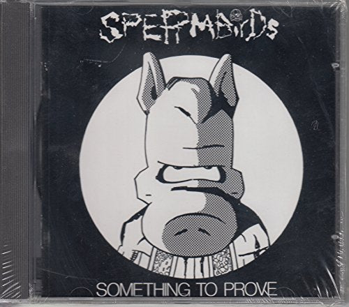 CD case with black and white cartoon pig illustration and text.