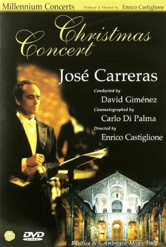 José Carreras Christmas Concert DVD cover featuring a singer and church.