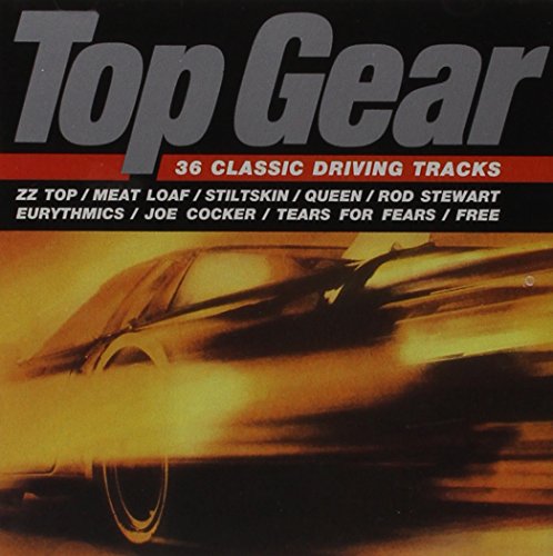 āTop Gearā CD cover with a blurred sports car and artist names.